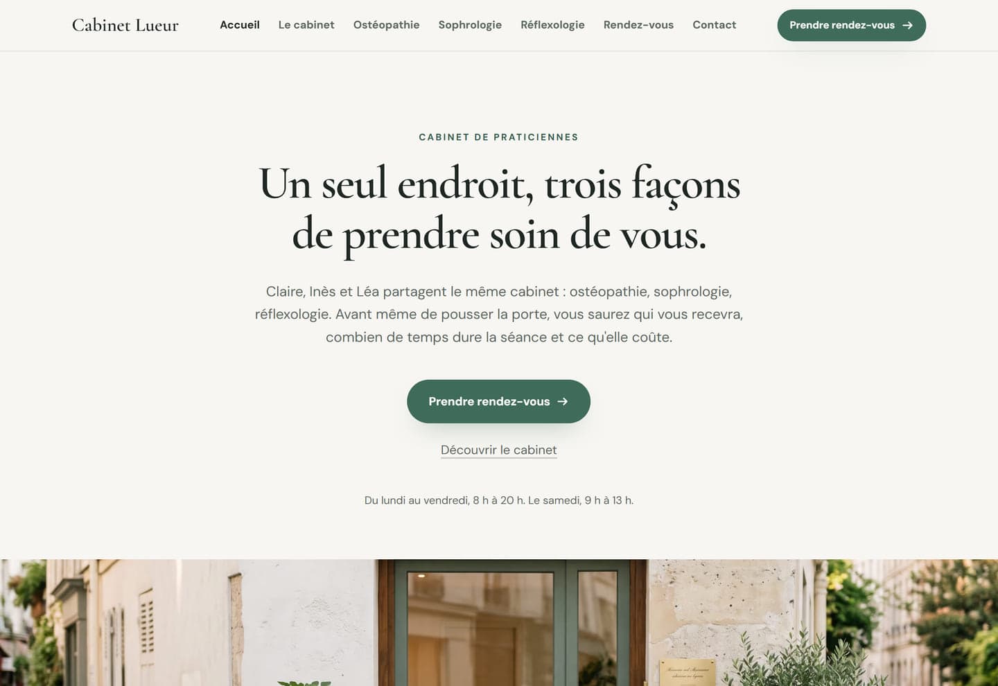 Aperçu du site Cabinet Lueur
