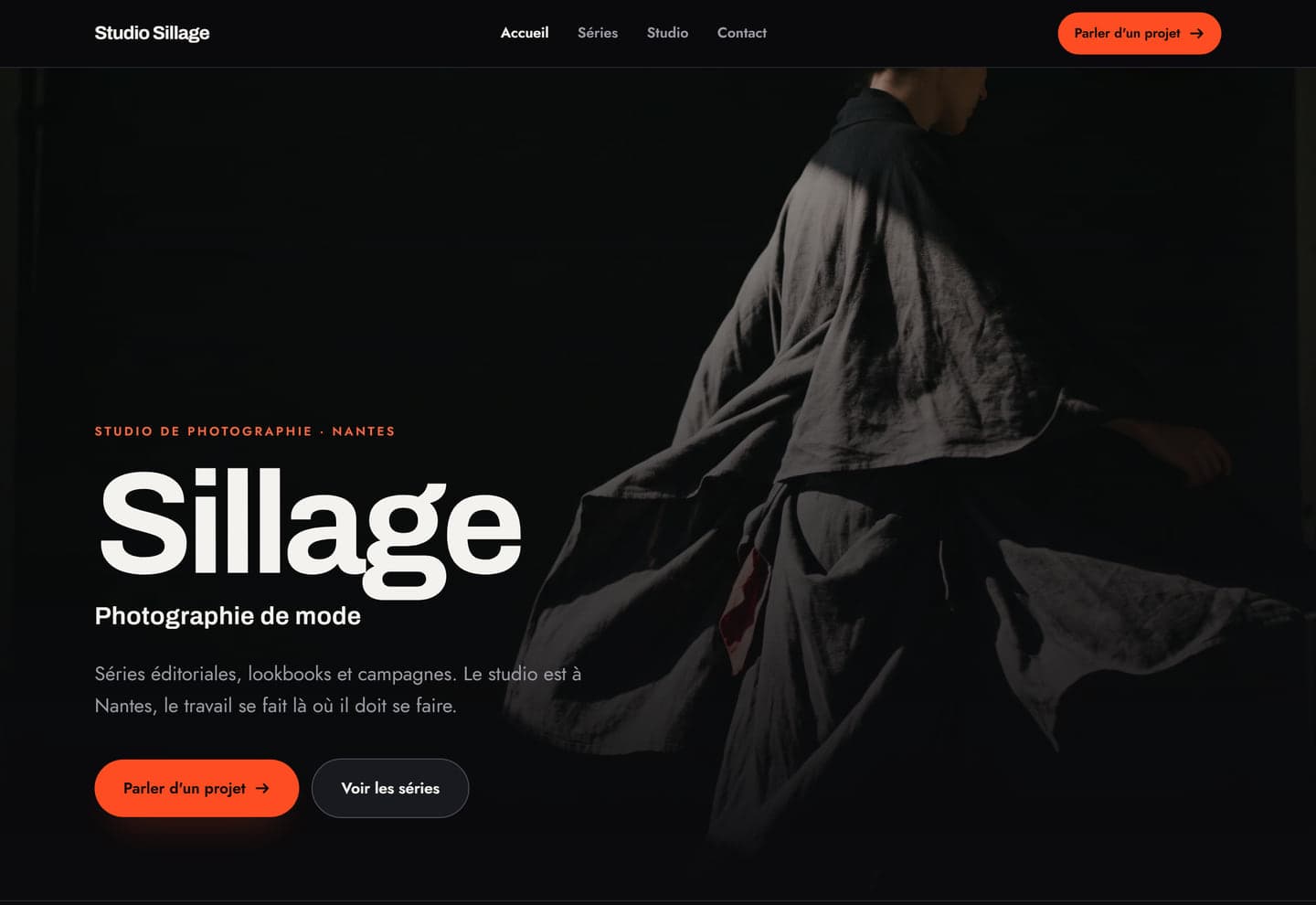 Aperçu du site Studio Sillage